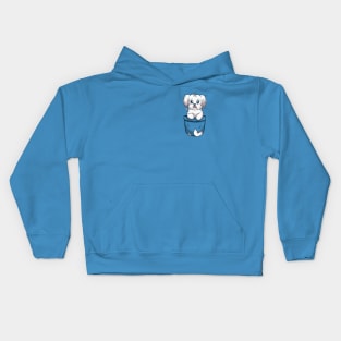 Pocket Cute Maltese Dog Kids Hoodie